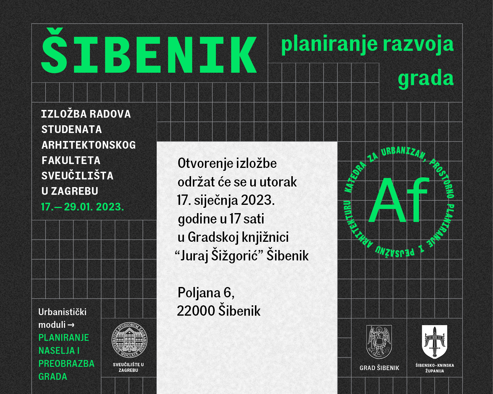Izložba radova studenata zagrebačkog Arhitektonskog fakulteta na temu Šibenika budućnosti